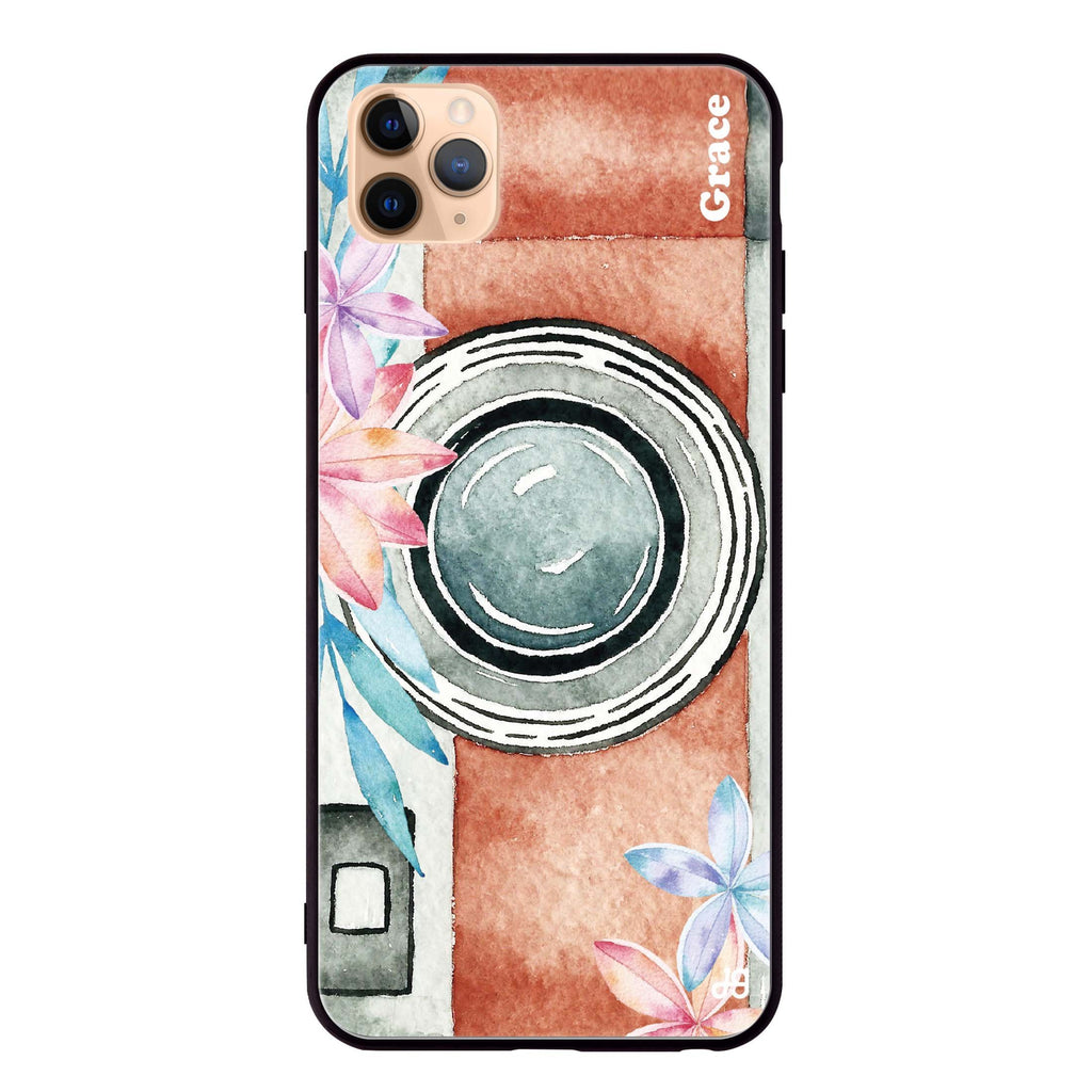 Watercolor Camera iPhone 11 Pro 超薄強化玻璃殻
