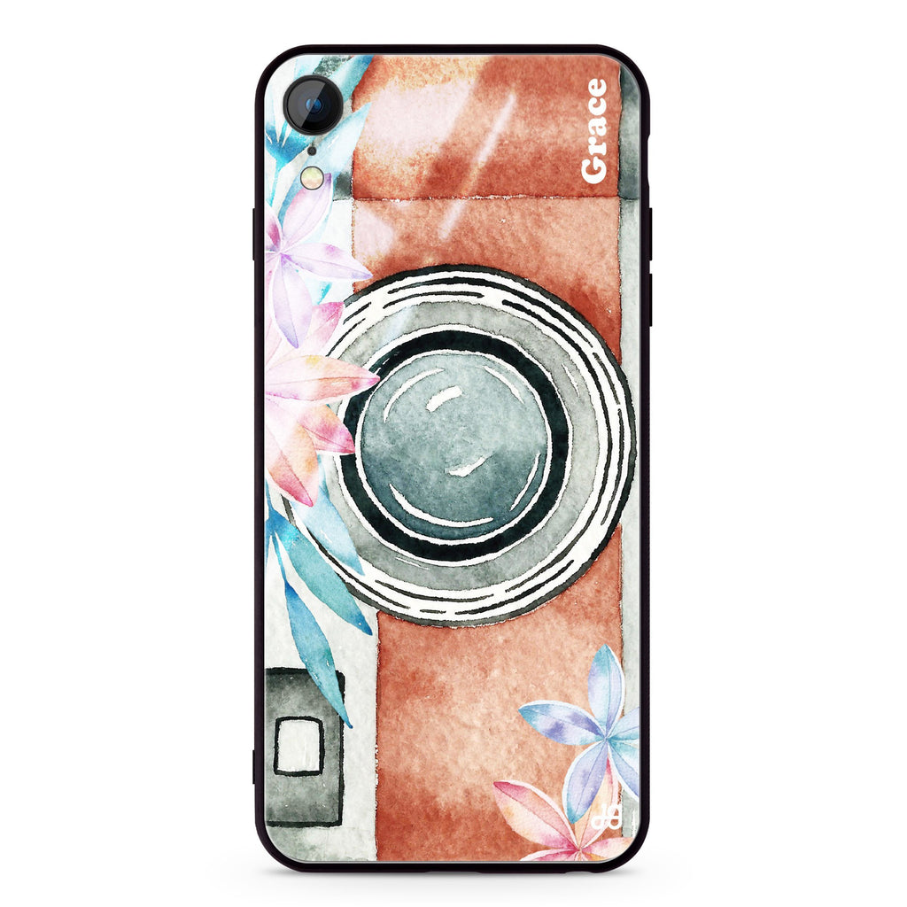 Watercolor Camera iPhone XR 超薄強化玻璃殻
