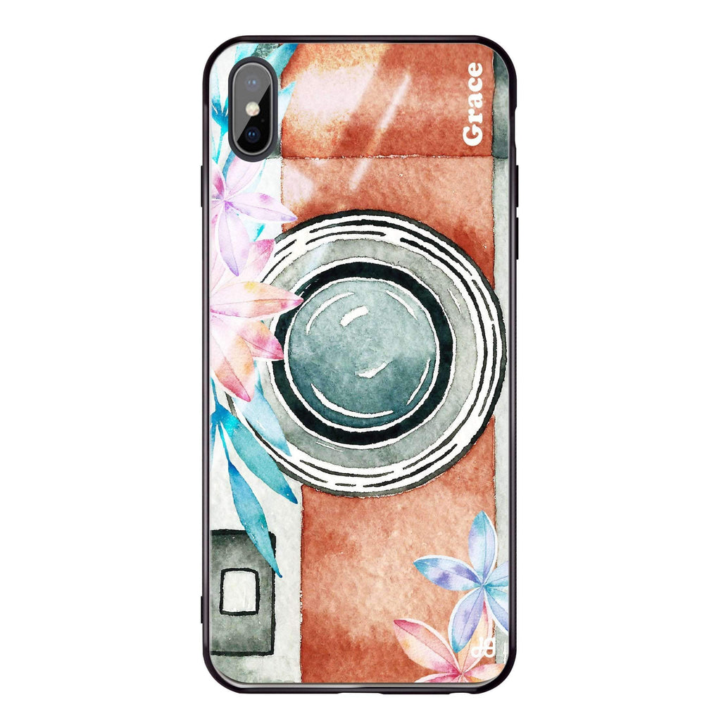 Watercolor Camera iPhone X 超薄強化玻璃殻