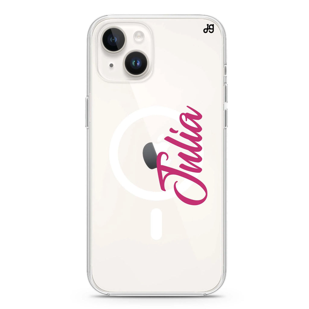 Pinky Hearts iPhone 14 Plus Magsafe 兼容水晶透明保護殼