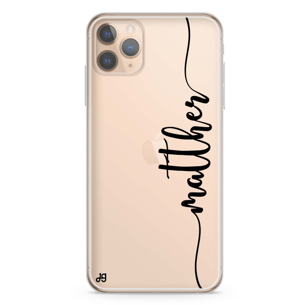 Vertical Script Handwritten Custom iPhone 11 Pro 水晶透明保護殼