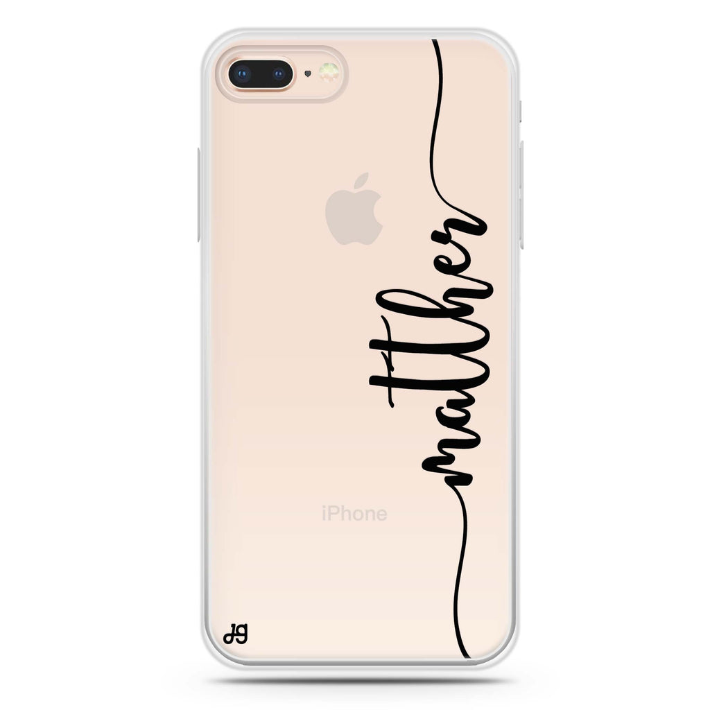 Vertical Script Handwritten Custom iPhone 8 Plus 水晶透明保護殼