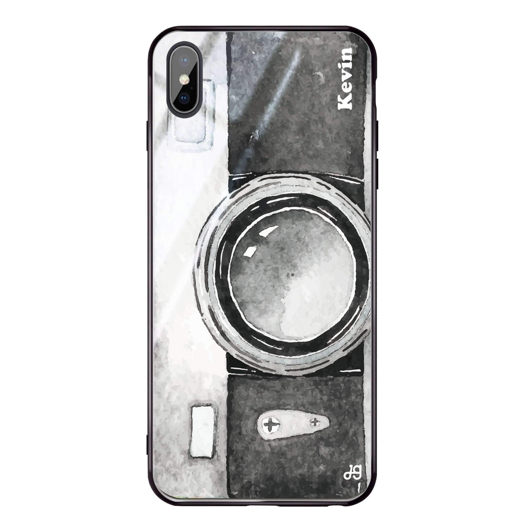 Fashion Camera iPhone XS 超薄強化玻璃殻