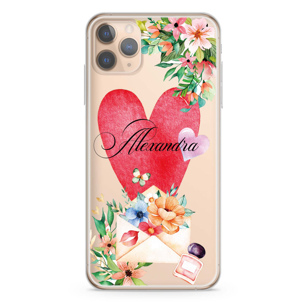 Floral Love Letter iPhone 11 Pro 水晶透明保護殼