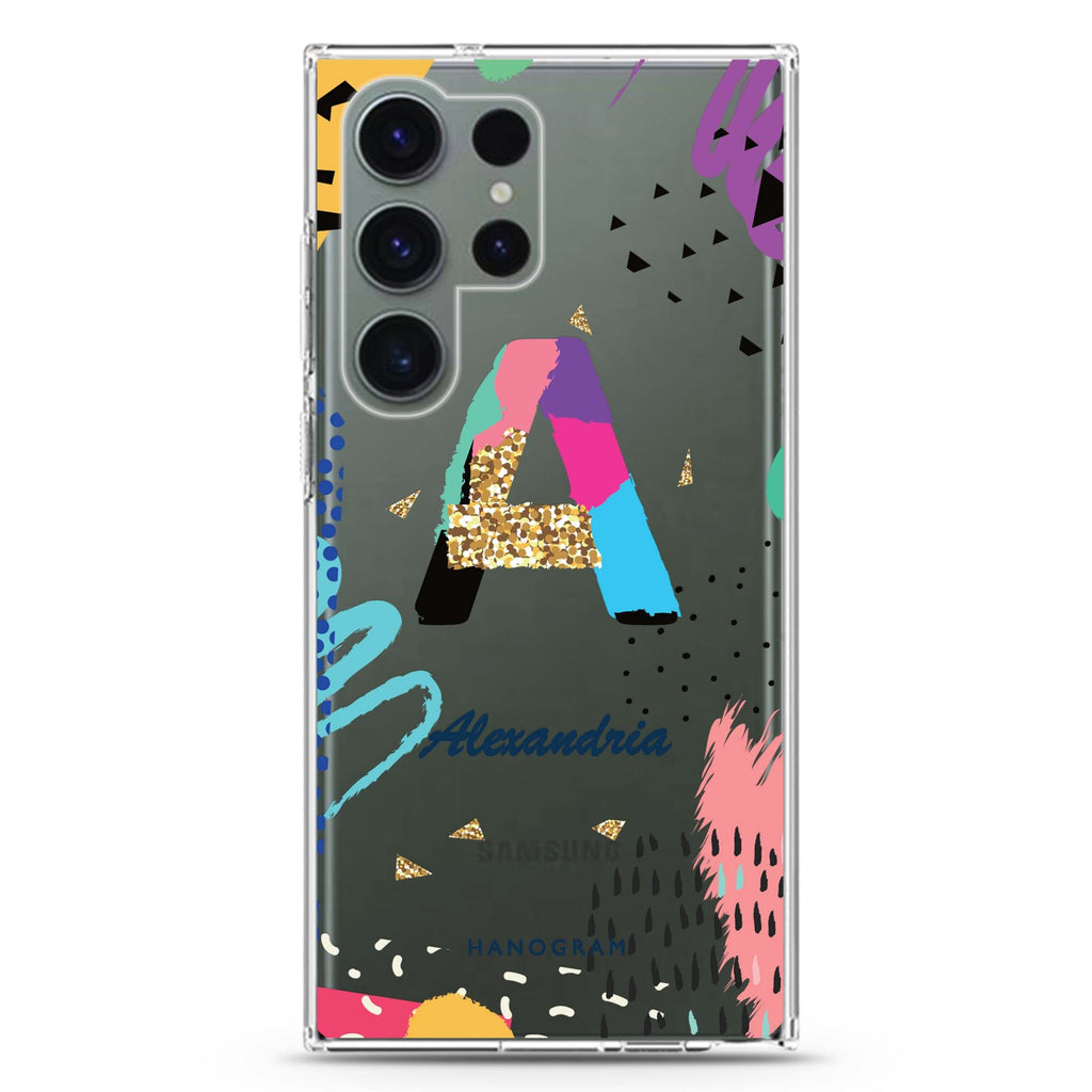 Artistic Monogram IV Samsung Galaxy Ultra 透明保護殼，適用 S26/S25/S24/S23 Ultra，圖1
