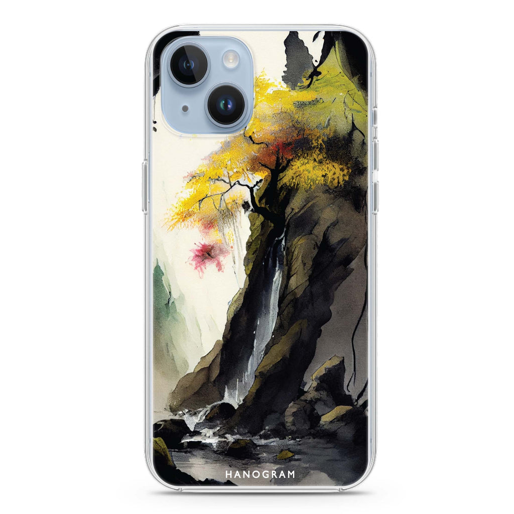 Japanese painting iPhone 14 Plus Magsafe 兼容水晶透明保護殼