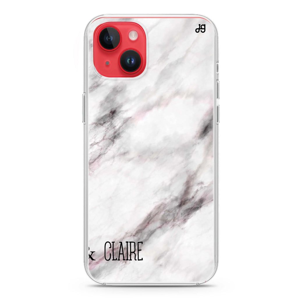 White Marble iPhone 14 水晶透明保護殼