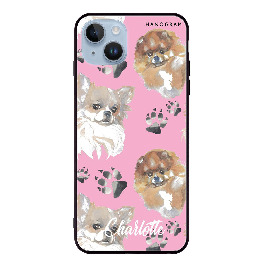 Pompom & Chihuahua iPhone 13 超薄強化玻璃殻