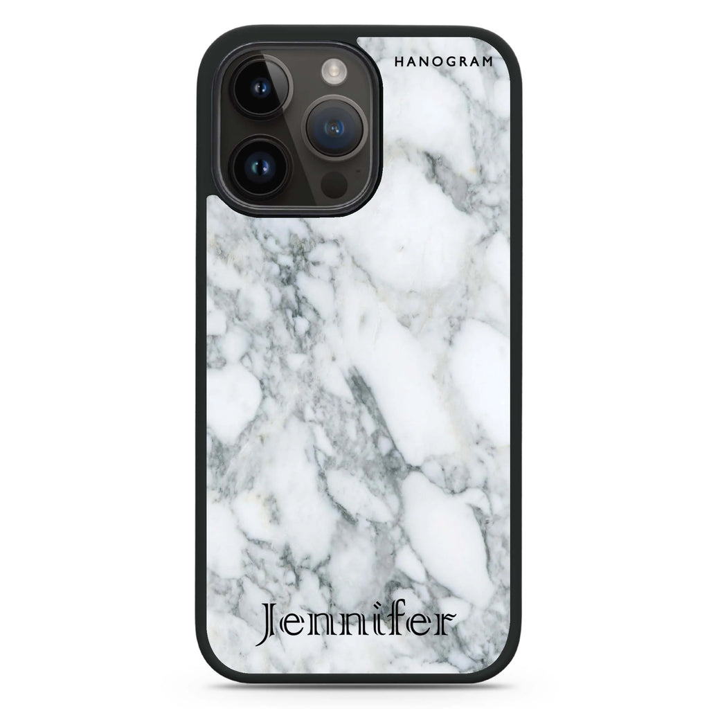 Powder Gray And White Marble II Magsafe 兼容防衝擊保護殼