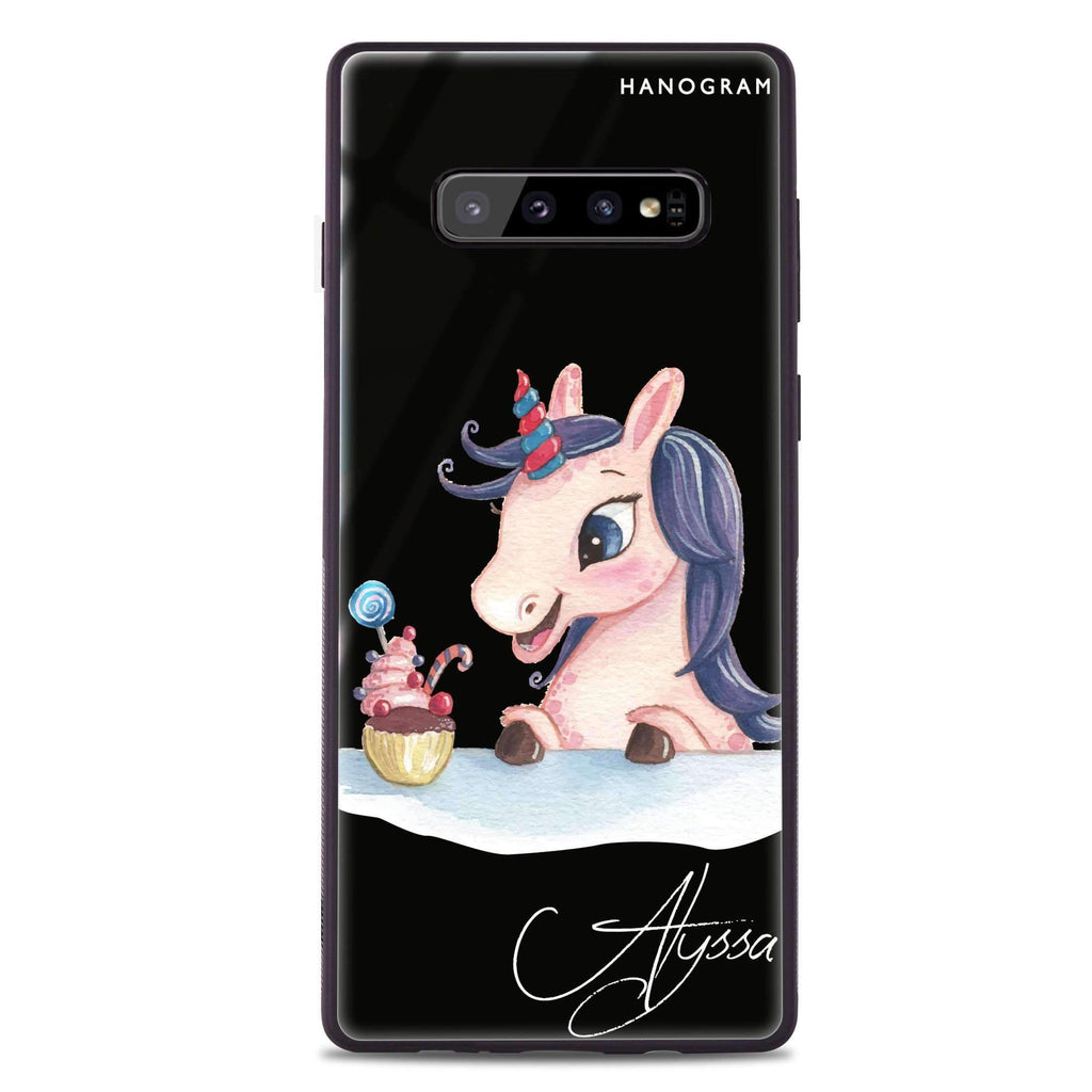 Rainbow Unicorn And Cupcake Samsung 超薄強化玻璃殻