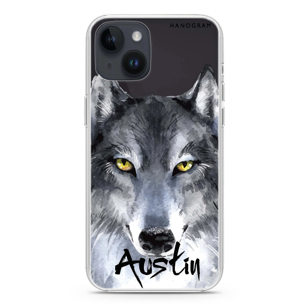 Snow Wolf iPhone 14 plus 水晶透明保護殼