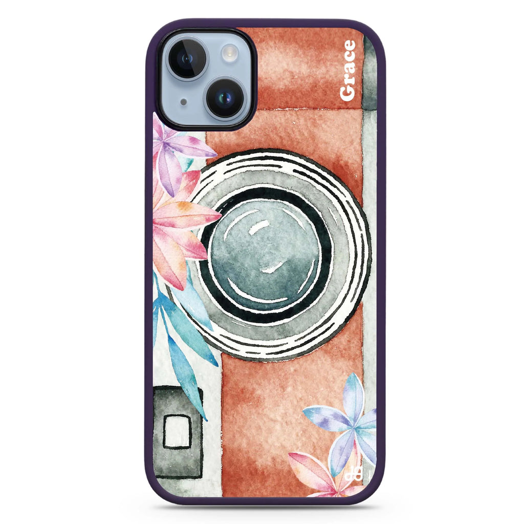 Watercolor Camera iPhone 14 Plus Magsafe 兼容防衝擊保護殼
