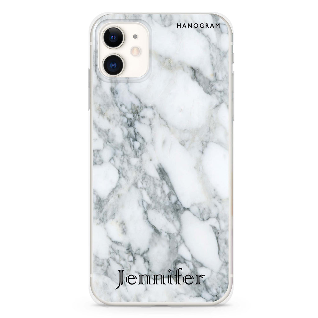 Powder Gray And White Marble II iPhone 11 水晶透明保護殼