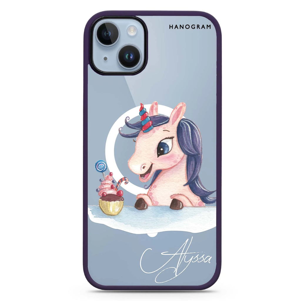 Rainbow Unicorn And Cupcake iPhone 14 Plus Magsafe 兼容防衝擊保護殼