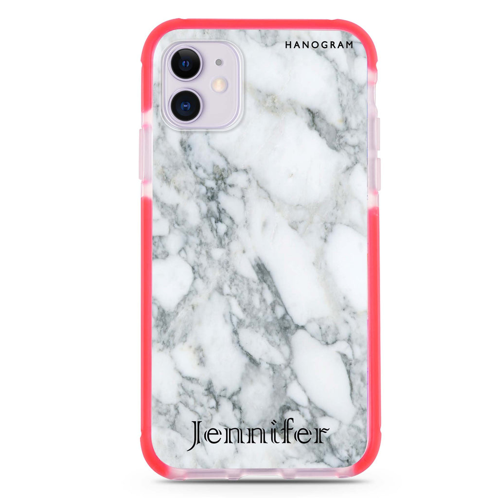 Powder Gray And White Marble II iPhone 11 吸震防摔保護殼