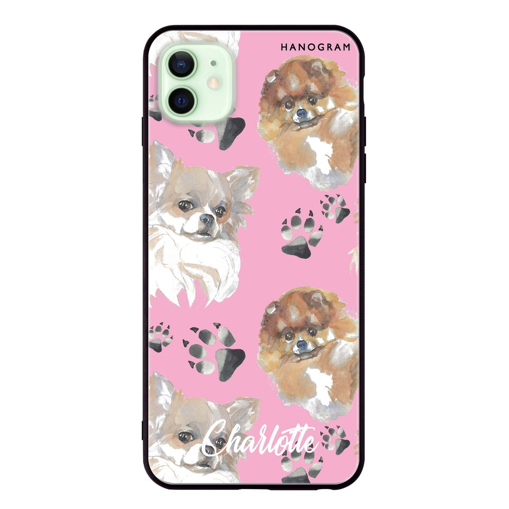 Pompom & Chihuahua iPhone 12 mini 超薄強化玻璃殻