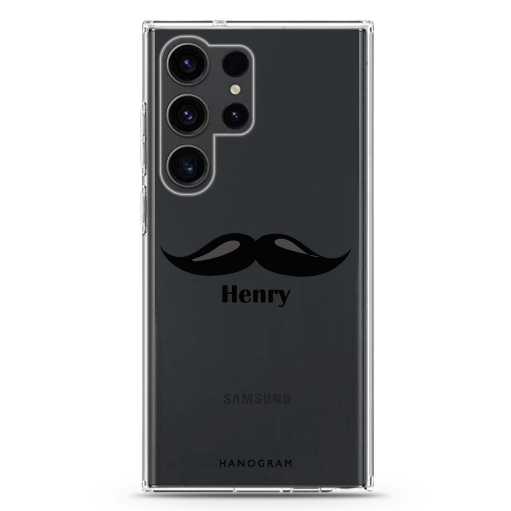 Moustache Samsung Galaxy Ultra 可加名字透明保護殼，適用 S26/S25/S24/S23 Ultra，圖1