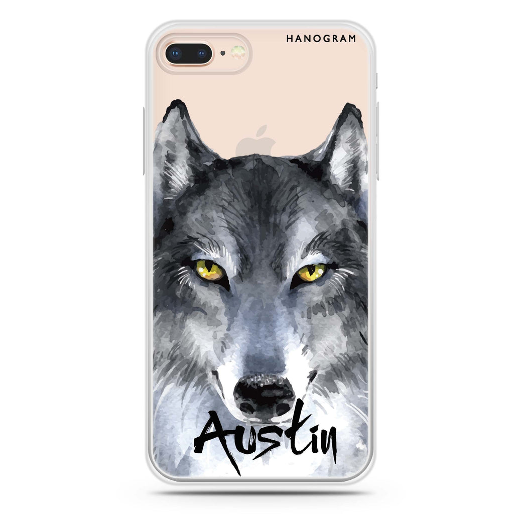 Snow Wolf iPhone 8 Plus 水晶透明保護殼