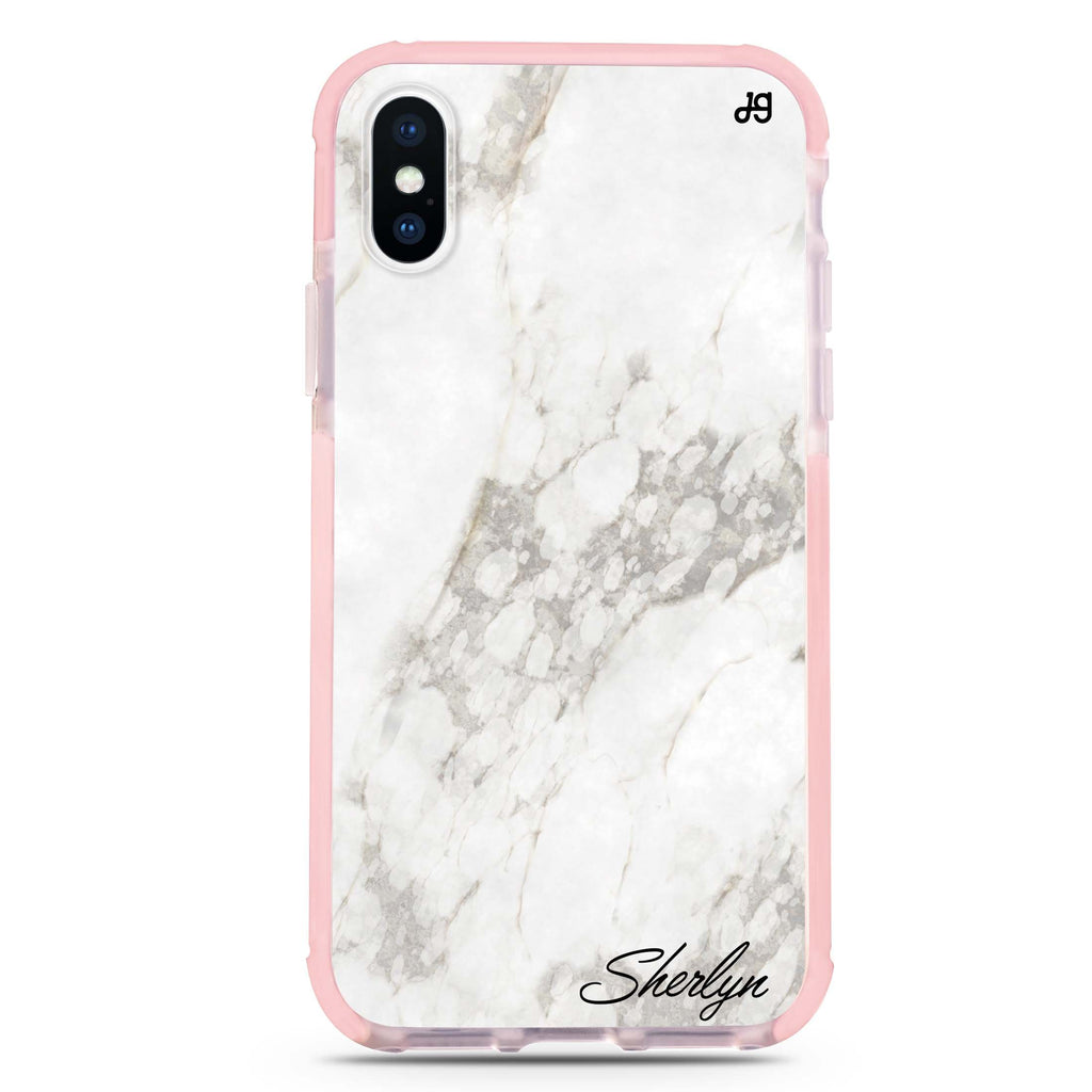 Simple White Marble iPhone XS Max 吸震防摔保護殼