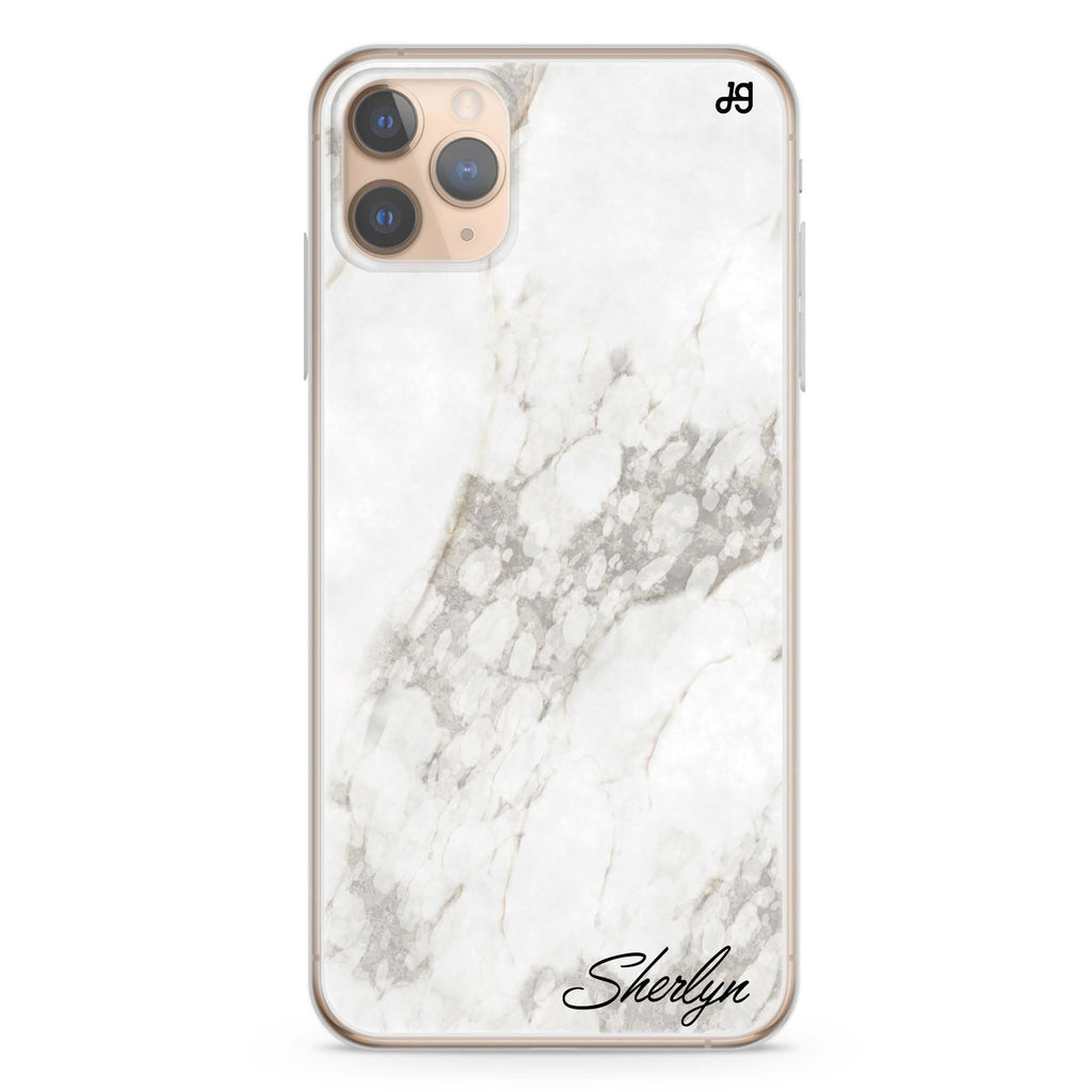 Simple White Marble iPhone 11 Pro Max 水晶透明保護殼