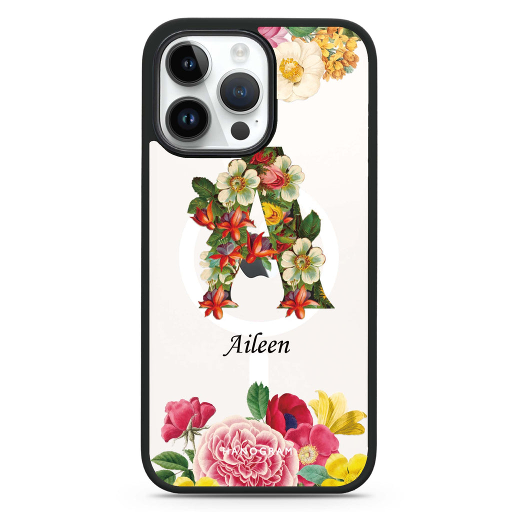 Bouqet Flower Monogram Magsafe 兼容防衝擊保護殼