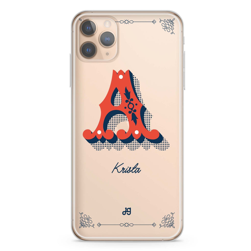 Vintage Ornamental Monogram iPhone 11 Pro Max 水晶透明保護殼