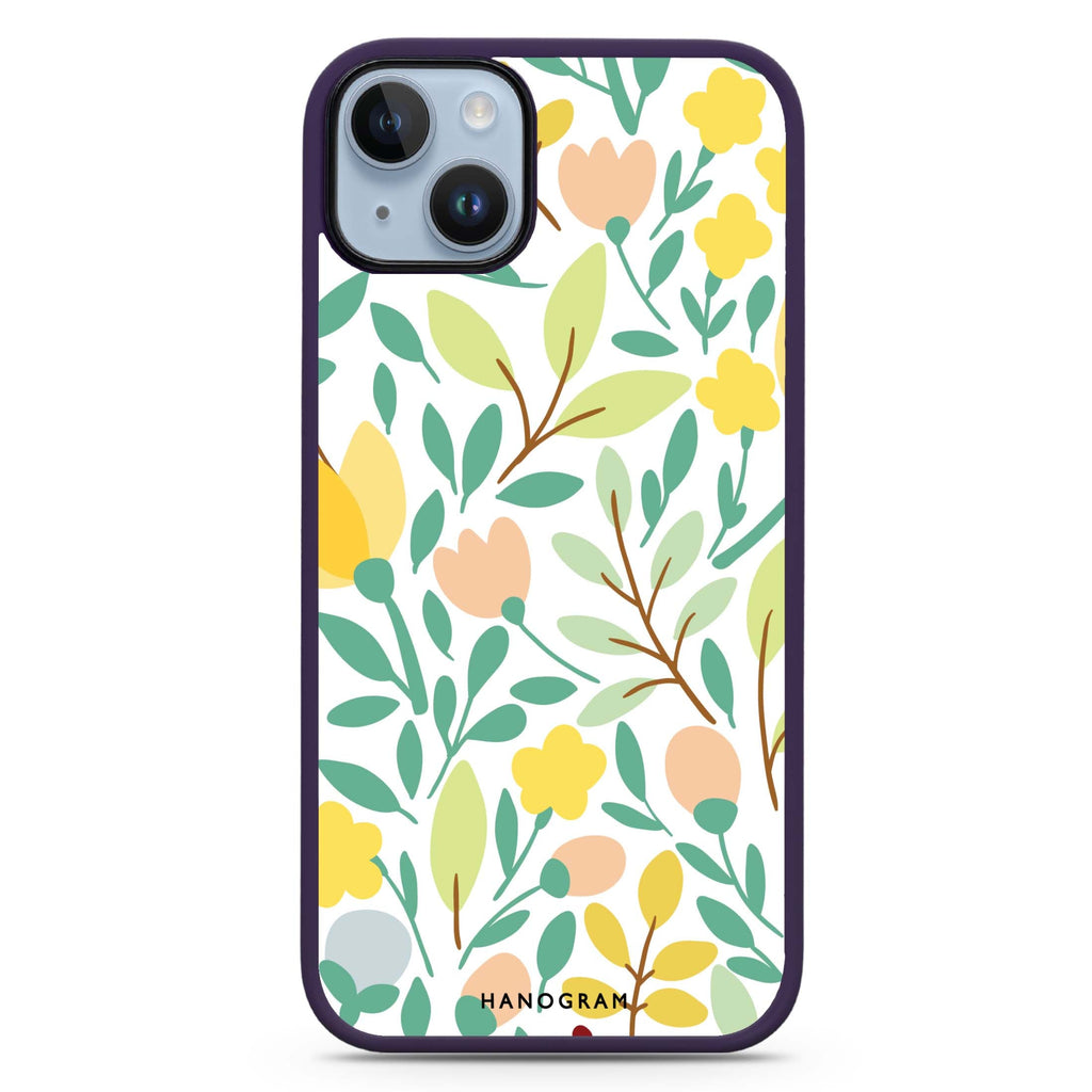 Floral iPhone 14 Plus Magsafe 兼容防衝擊保護殼