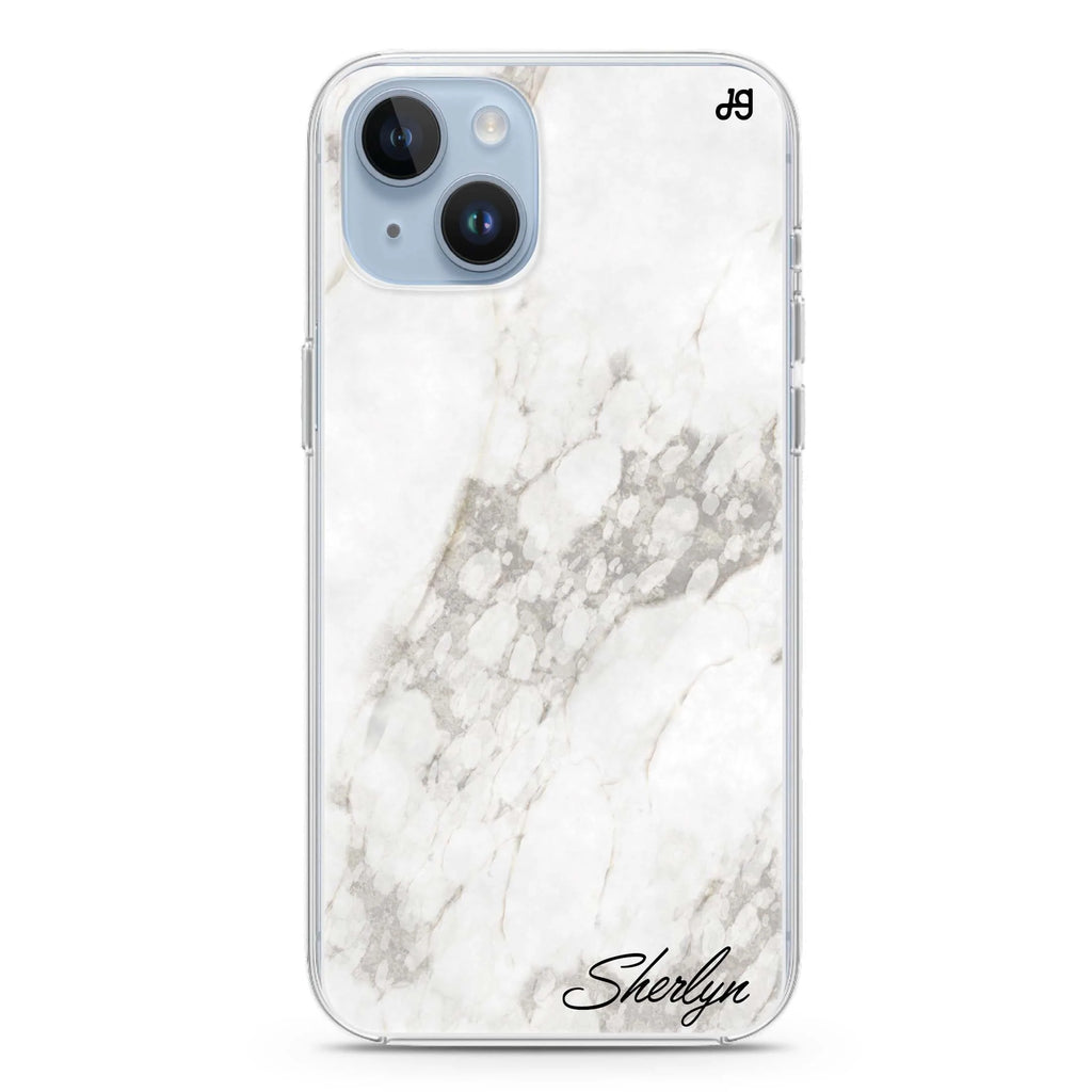 Simple White Marble iPhone 14 水晶透明保護殼