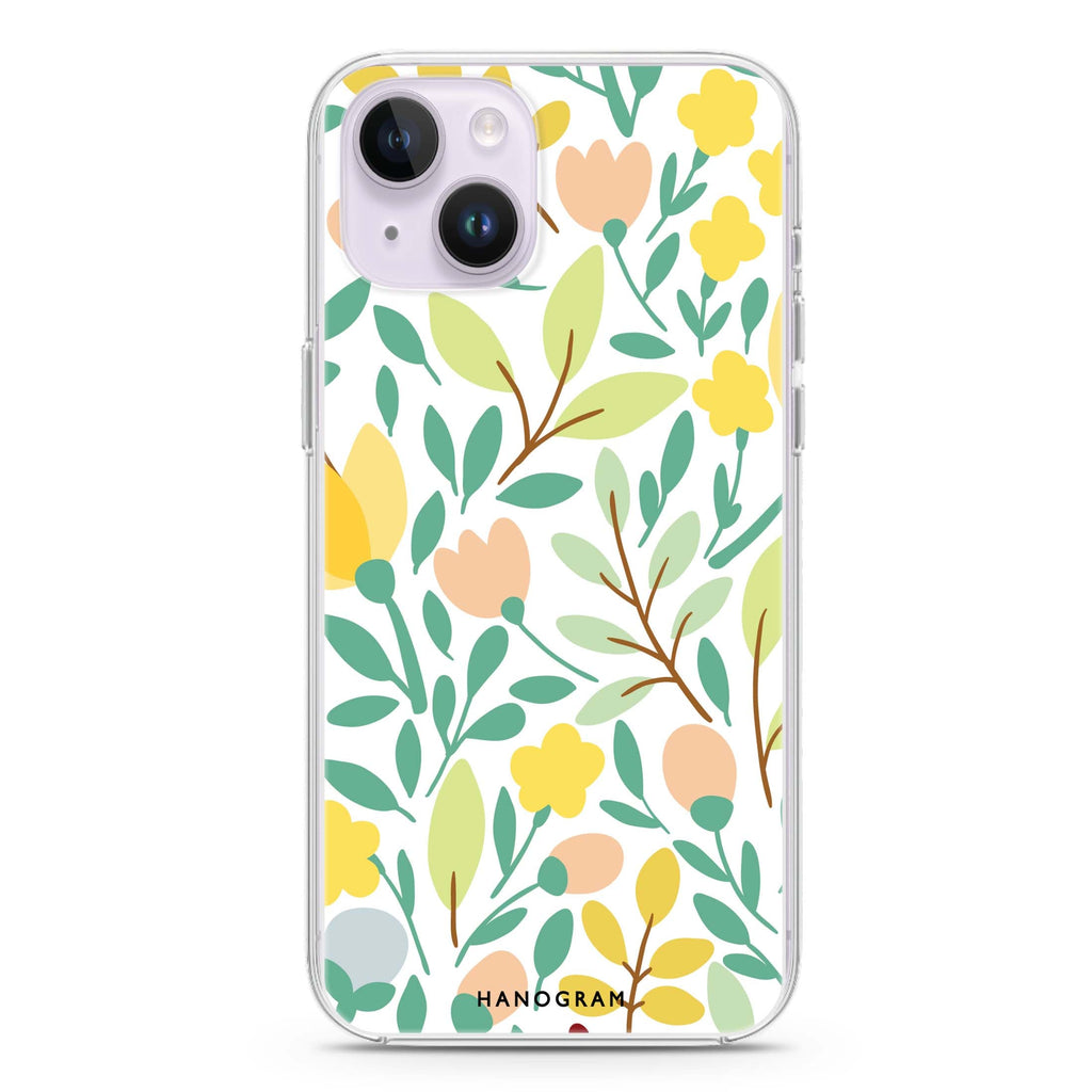 Floral iPhone 14 plus 水晶透明保護殼