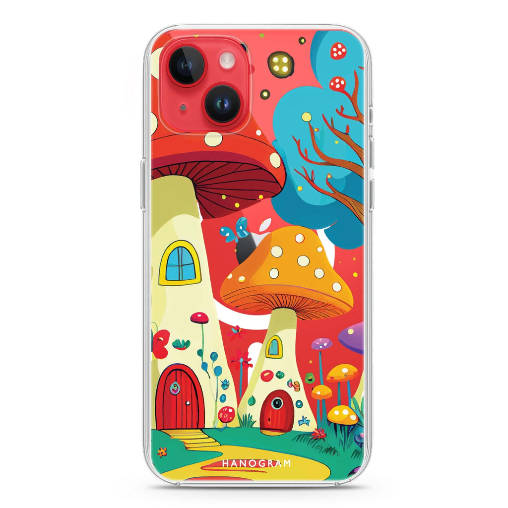 Mushroom Art iPhone 14 Magsafe 兼容水晶透明保護殼