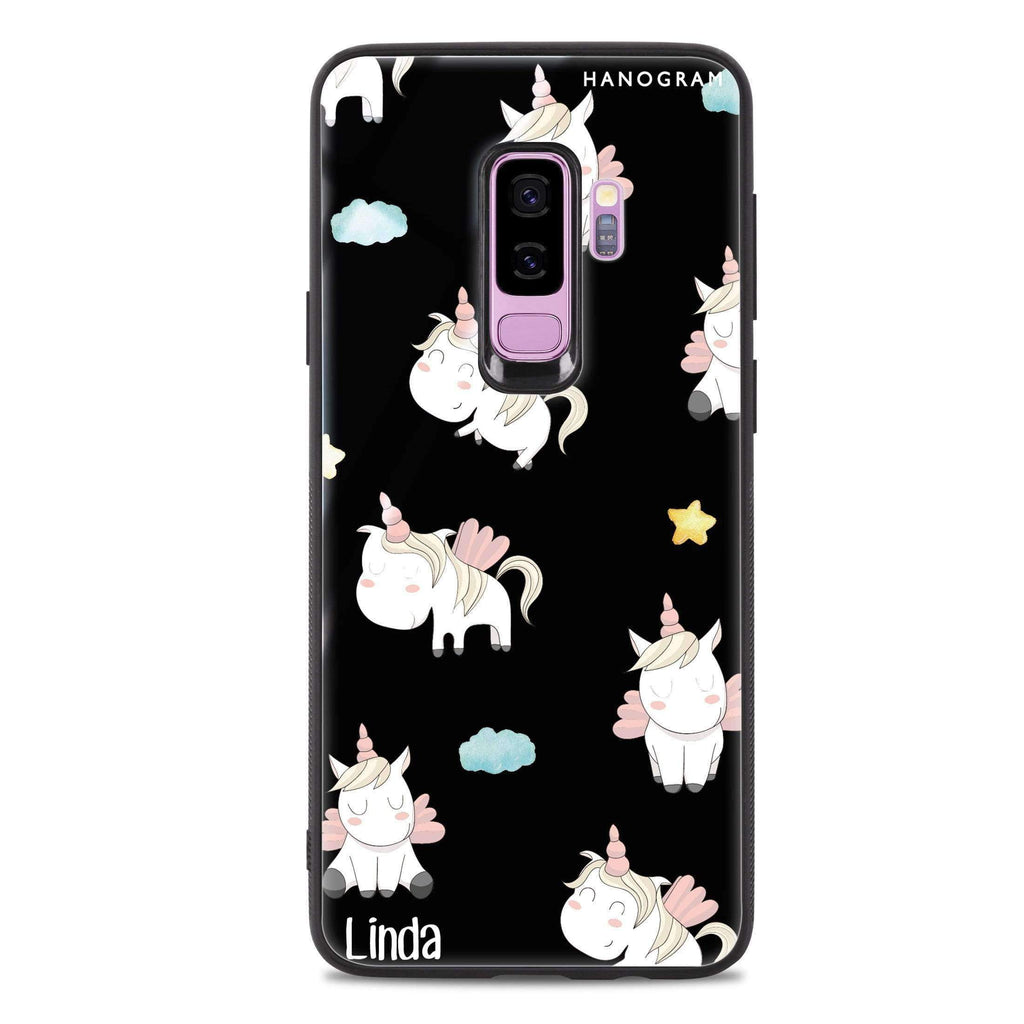 Baby Cute Unicorn Samsung S9 Plus 超薄強化玻璃殻
