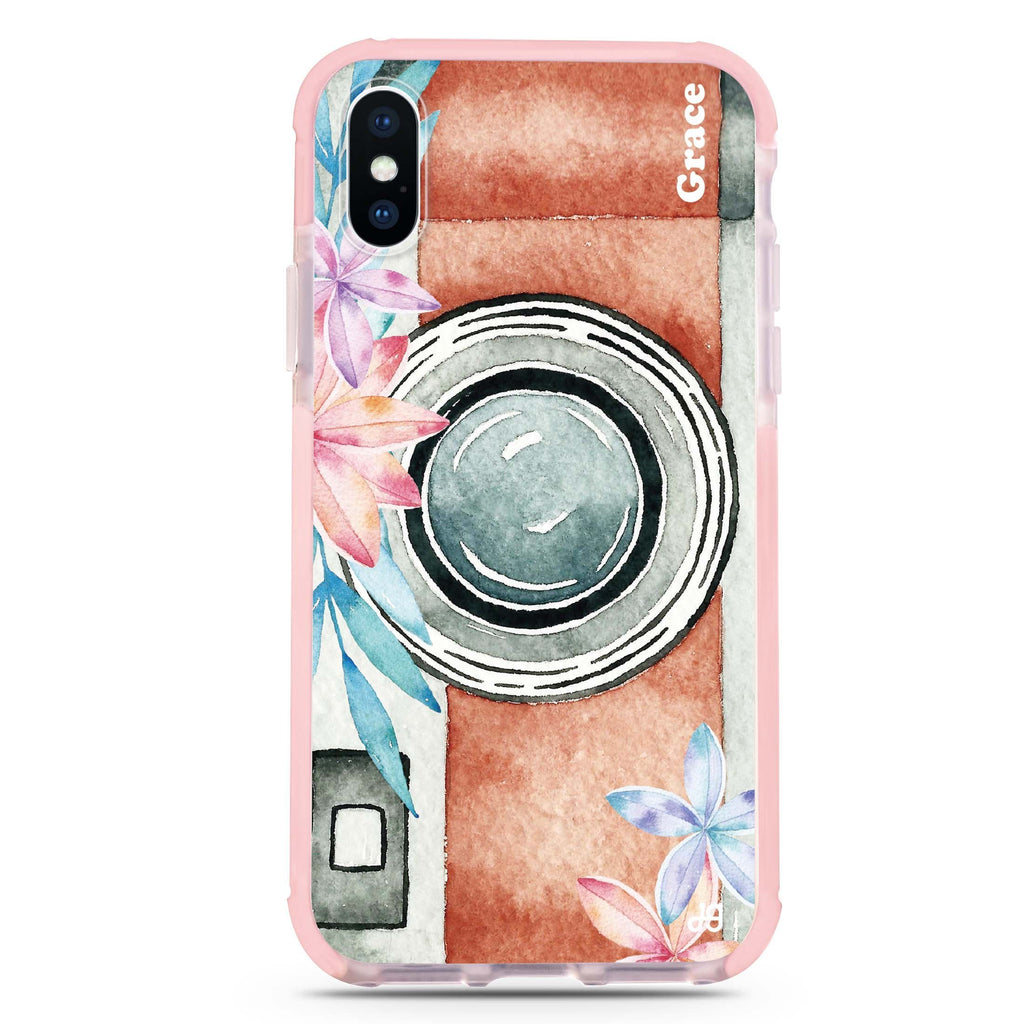 Watercolor Camera iPhone XS 吸震防摔保護殼