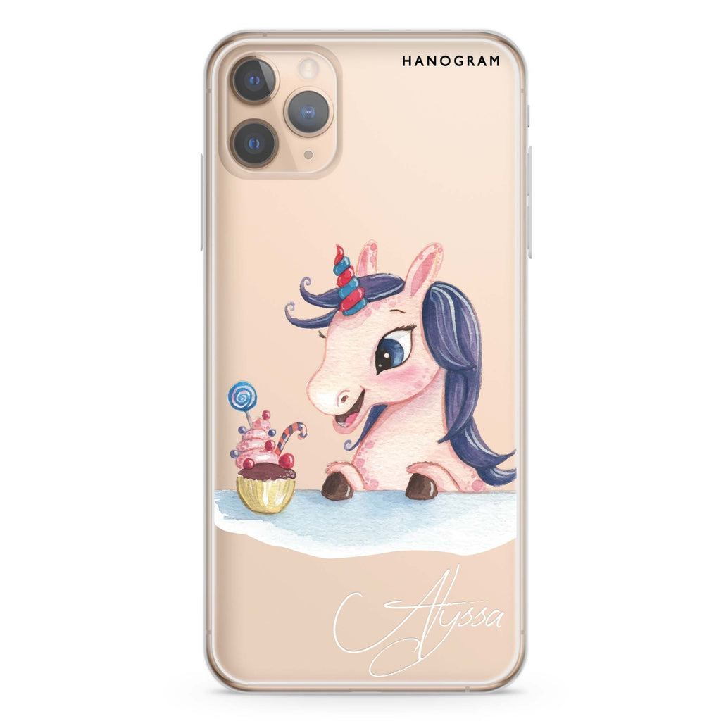 Rainbow Unicorn And Cupcake iPhone 11 Pro Max 水晶透明保護殼
