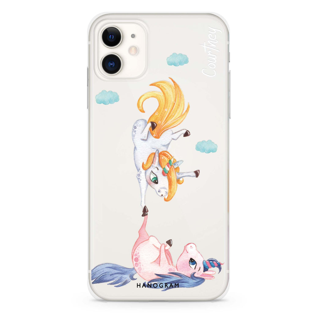 Rainbow Unicorn Dancing iPhone 11 水晶透明保護殼