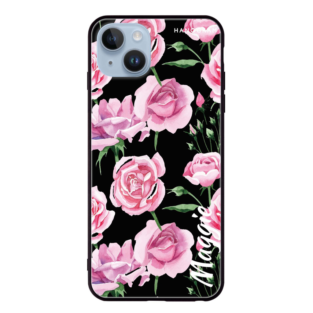 Pink Rose iPhone 13 超薄強化玻璃殻