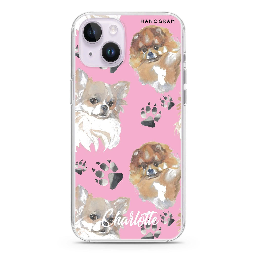 Pompom & Chihuahua iPhone 14 水晶透明保護殼