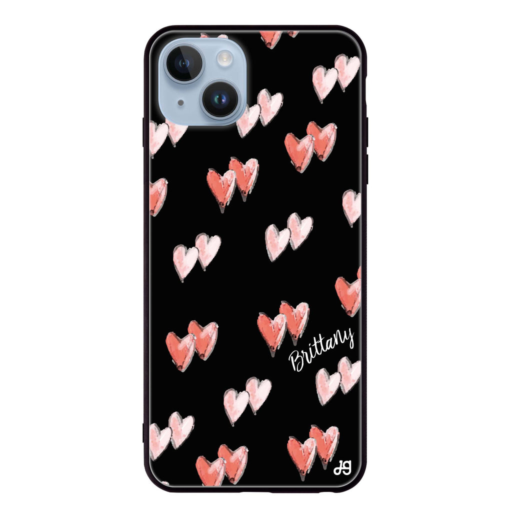 Double Heart iPhone 13 Mini 超薄強化玻璃殻