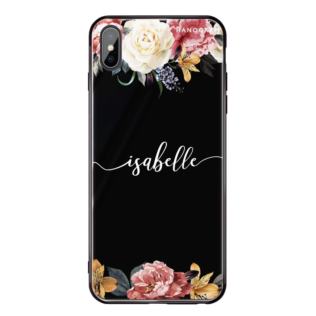 Art of Classic Floral iPhone XS 超薄強化玻璃殻