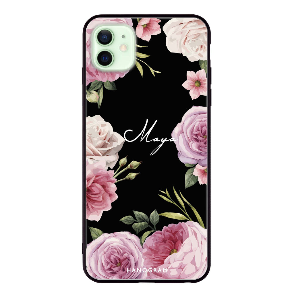 Beautiful Pretty Floral iPhone 12 超薄強化玻璃殻
