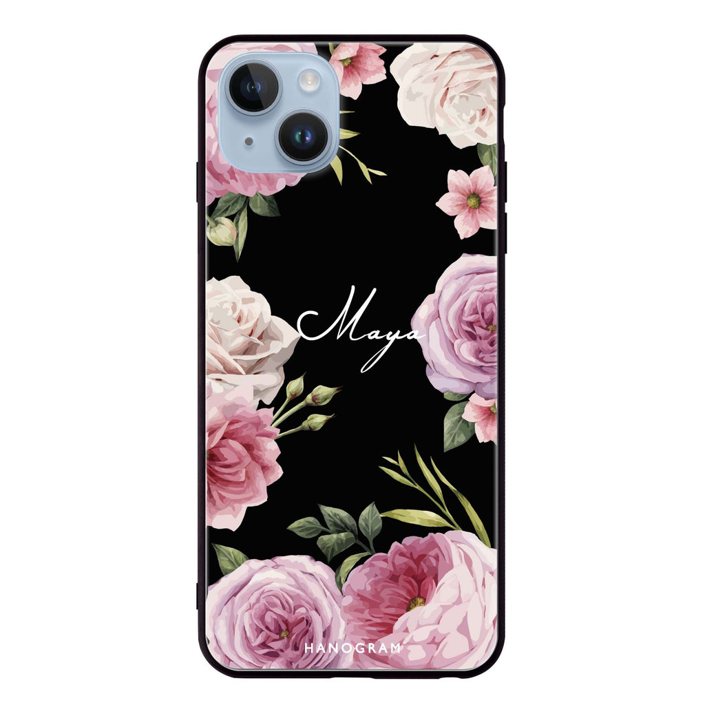 Beautiful Pretty Floral iPhone 13 Mini 超薄強化玻璃殻