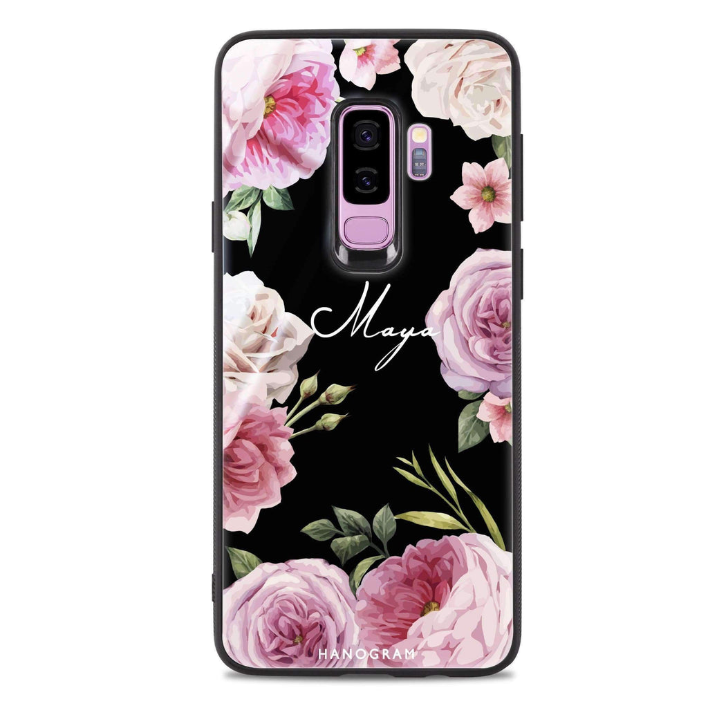 Beautiful Pretty Floral Samsung S9 Plus 超薄強化玻璃殻