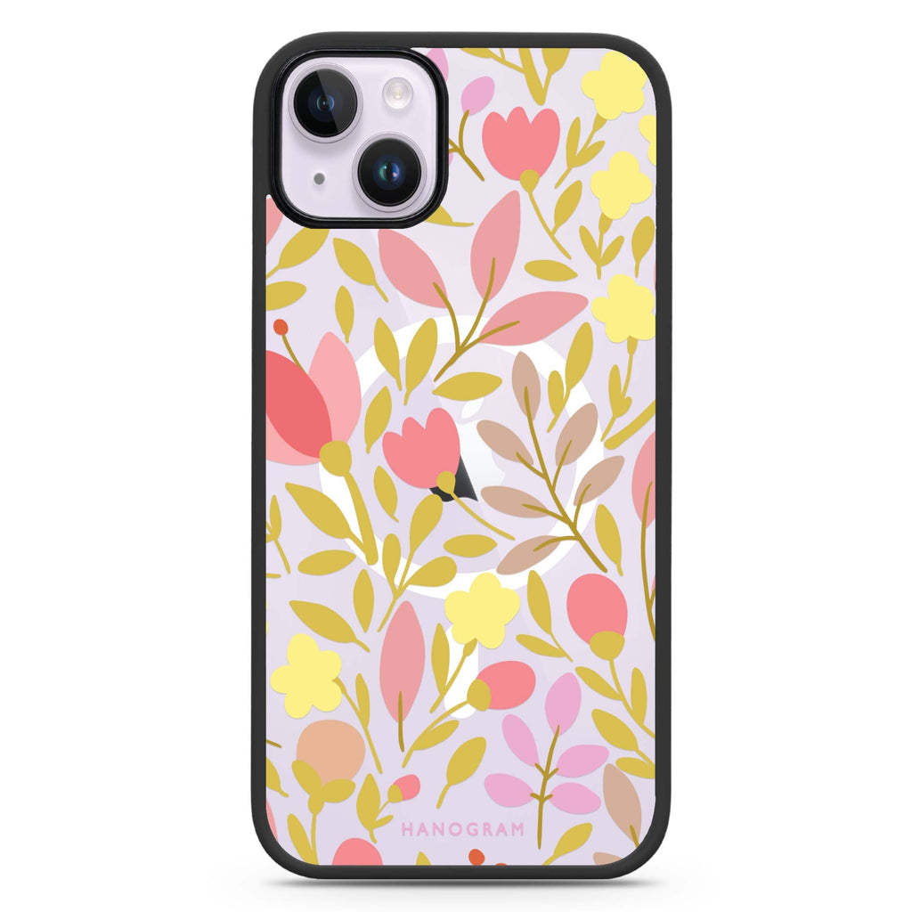 Floral iPhone 14 Plus Magsafe 兼容防衝擊保護殼