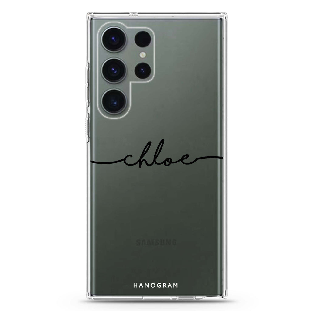 Handwritten Samsung Galaxy Ultra 可加名字透明保護殼，適用 S26/S25/S24/S23 Ultra，圖1