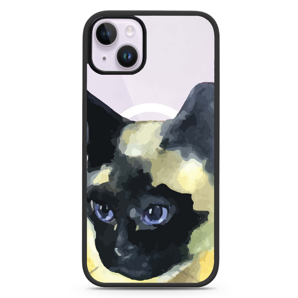 Watercolour Cat iPhone 14 Plus Magsafe 兼容防衝擊保護殼
