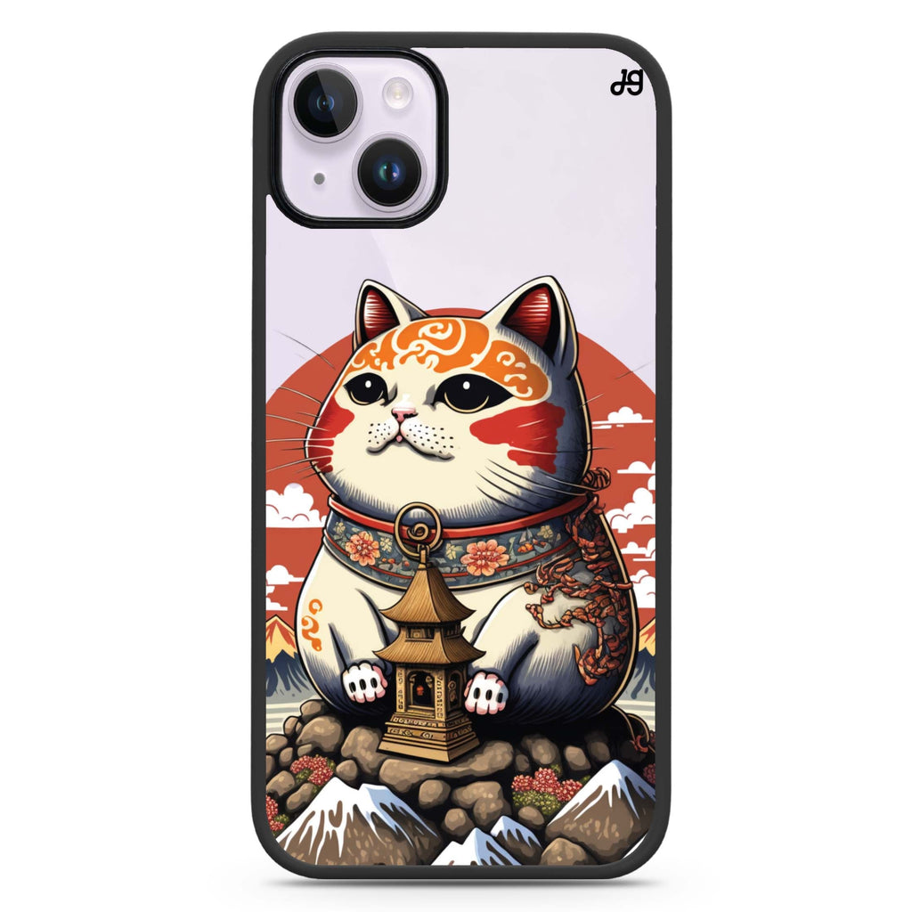 Cat with Fuji Mountain iPhone 14 Plus Magsafe 兼容防衝擊保護殼