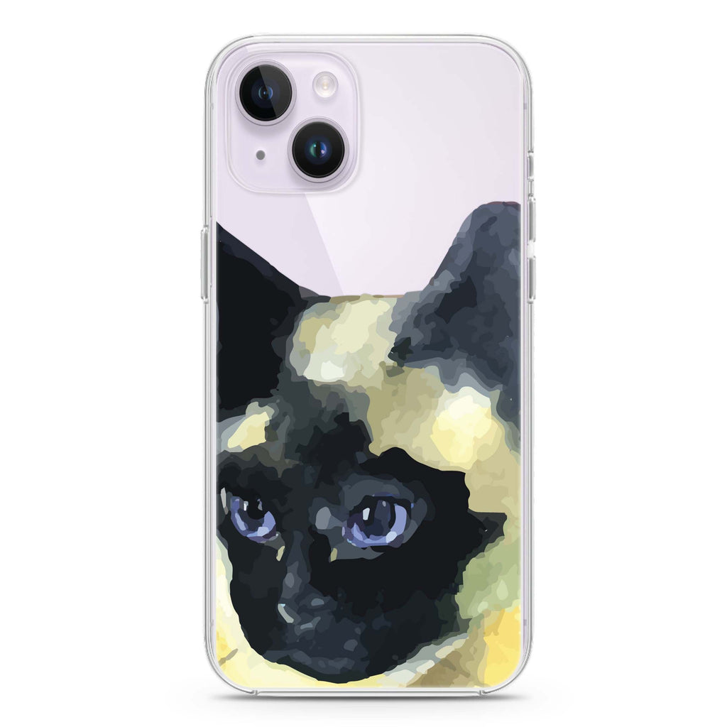 Watercolour Cat iPhone 14 水晶透明保護殼