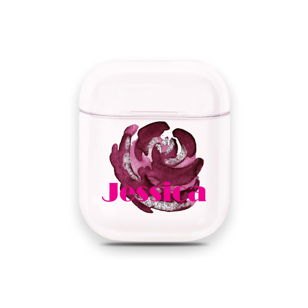 Elegant Floral Airpods 透明保護殻