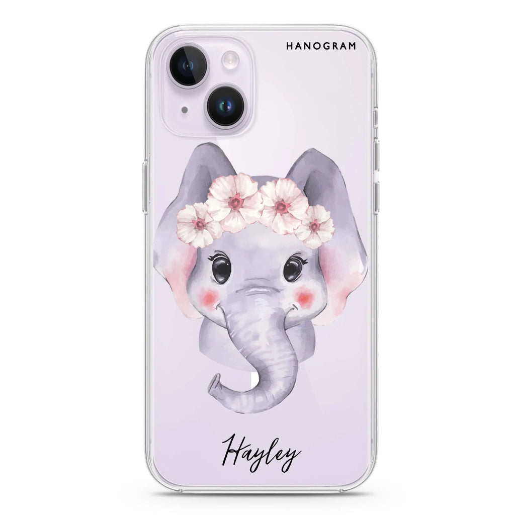 Baby Elephant iPhone 14 Magsafe 兼容水晶透明保護殼