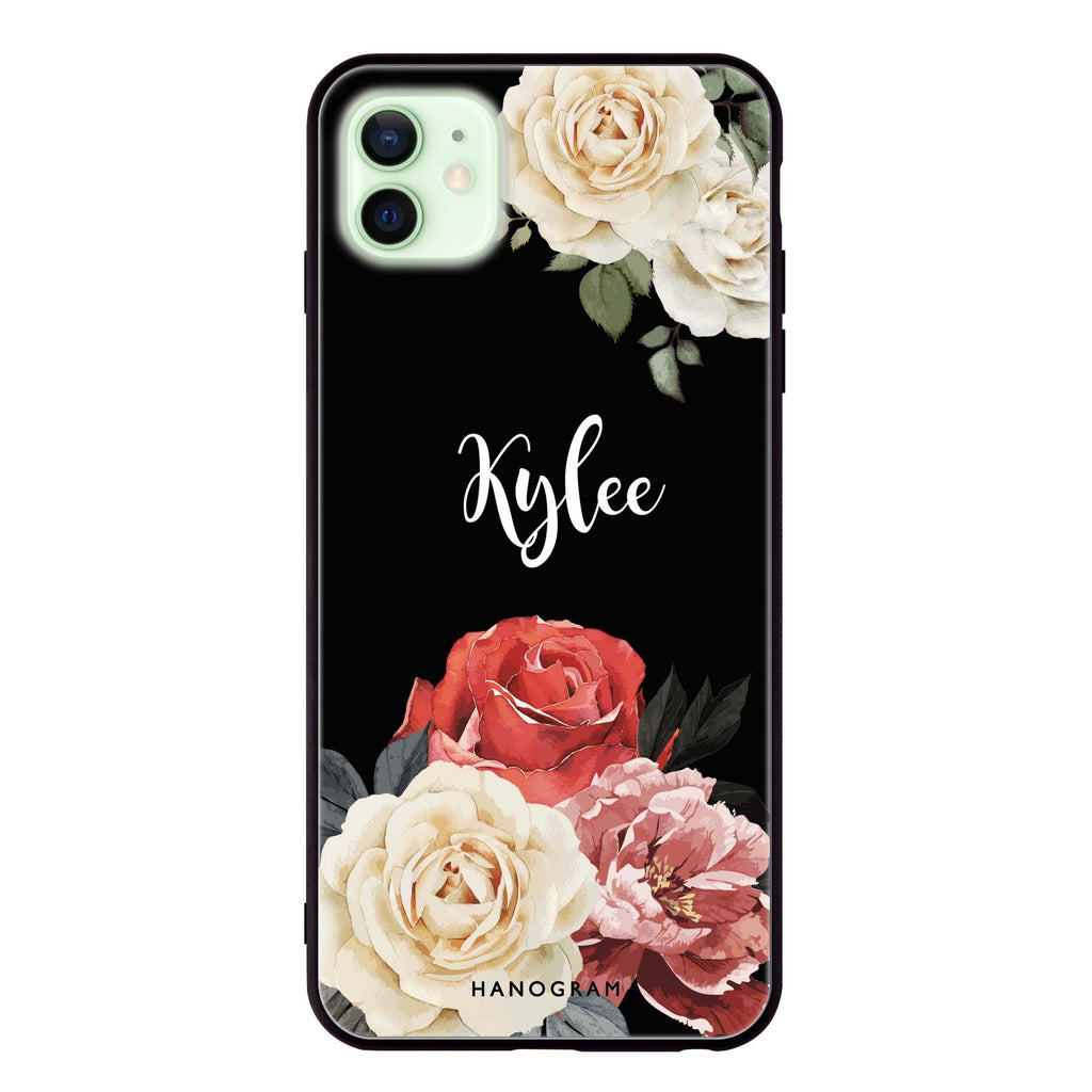 Vintage Floral iPhone 12 超薄強化玻璃殻