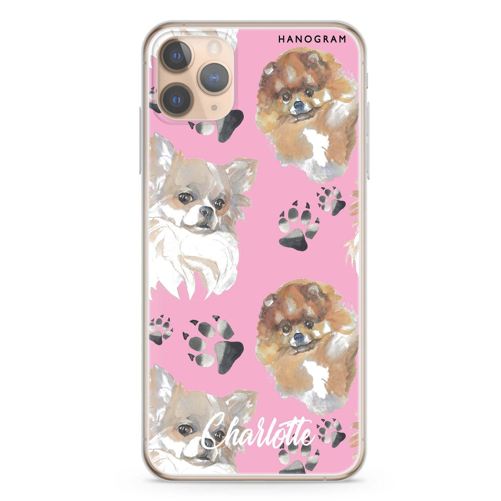 Pompom & Chihuahua iPhone 11 Pro Max 水晶透明保護殼